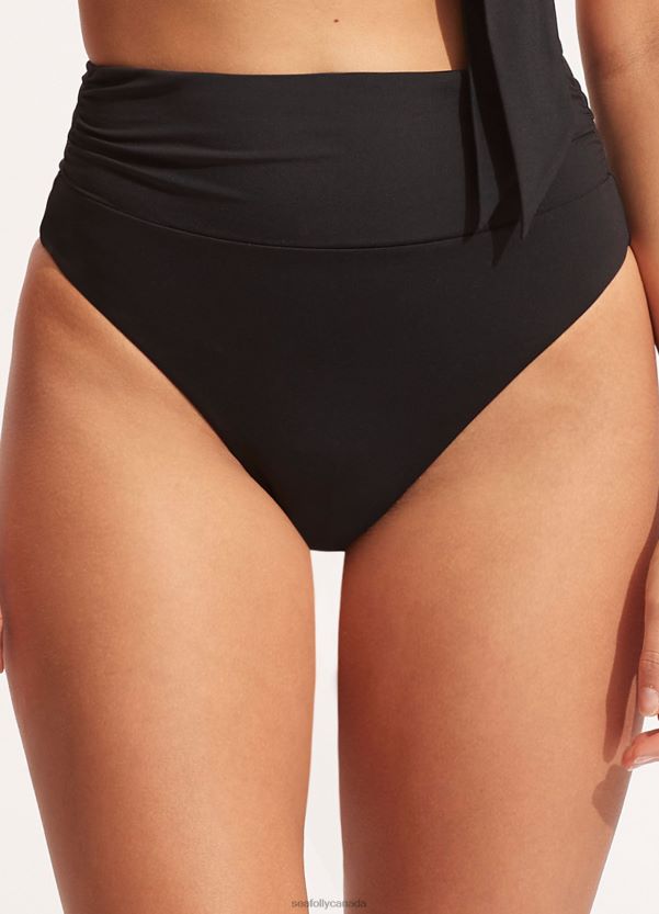 Seafolly Women Collective High Cut Rio ZZ6BL206 Swimwear Black