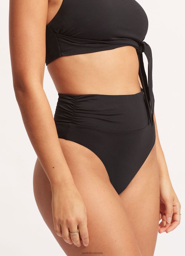 Seafolly Women Collective High Cut Rio ZZ6BL206 Swimwear Black