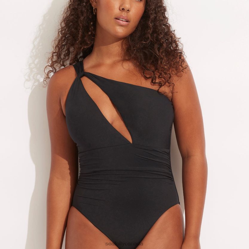 Seafolly Women Collective One Shoulder One Piece ZZ6BL95 Swimwear Black