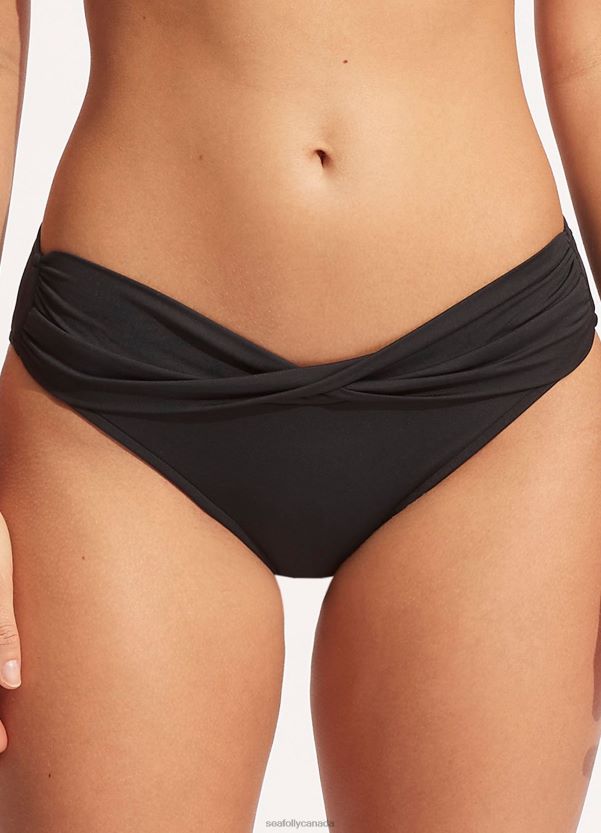 Seafolly Women Collective Twist Band Hipster ZZ6BL191 Swimwear Black