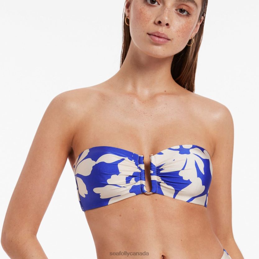 Seafolly Women Emporio Bandeau Top ZZ6BL380 Swimwear Sapphire