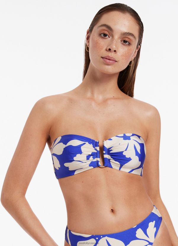 Seafolly Women Emporio Bandeau Top ZZ6BL380 Swimwear Sapphire