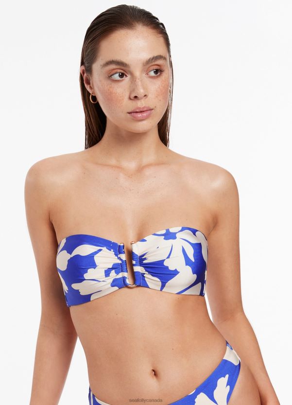 Seafolly Women Emporio Bandeau Top ZZ6BL380 Swimwear Sapphire