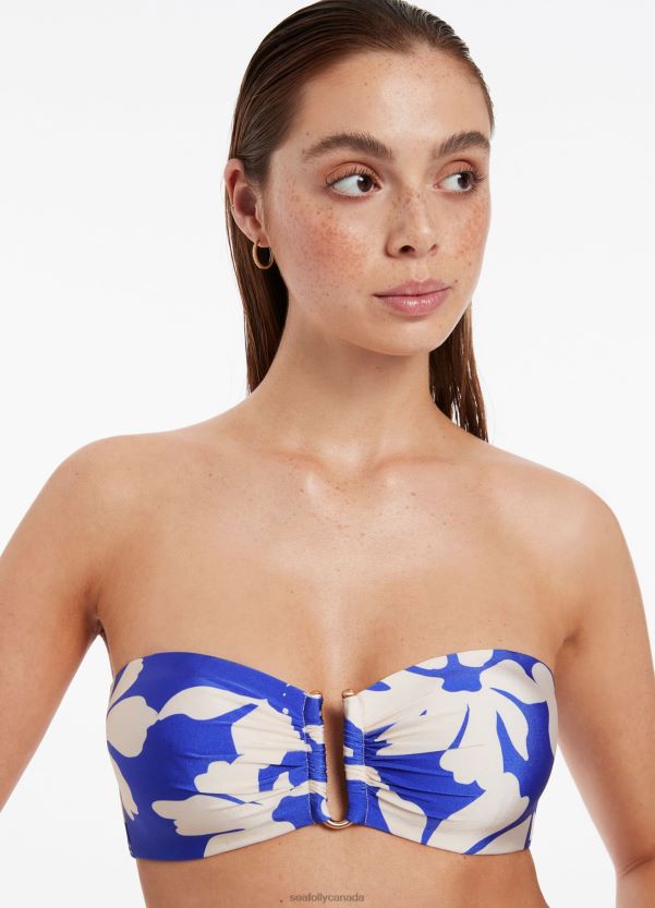 Seafolly Women Emporio Bandeau Top ZZ6BL380 Swimwear Sapphire