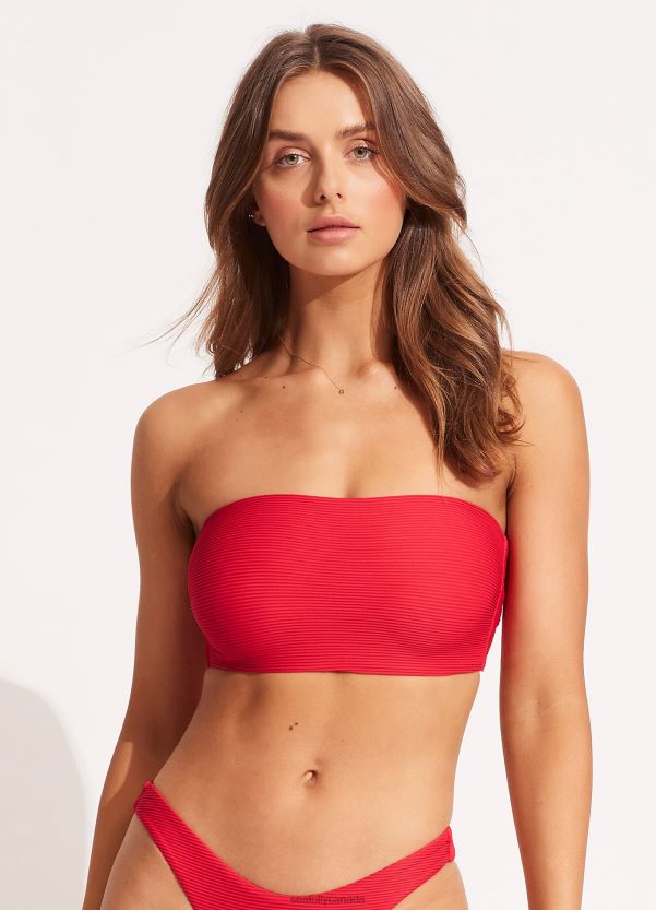 Seafolly Women Essentials Tube Top ZZ6BL539 Swimwear Chilli