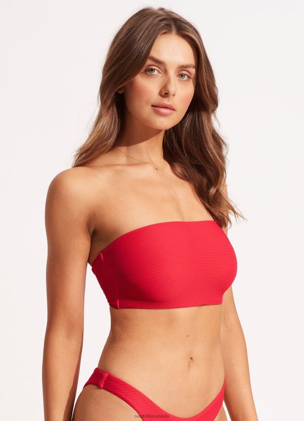 Seafolly Women Essentials Tube Top ZZ6BL539 Swimwear Chilli