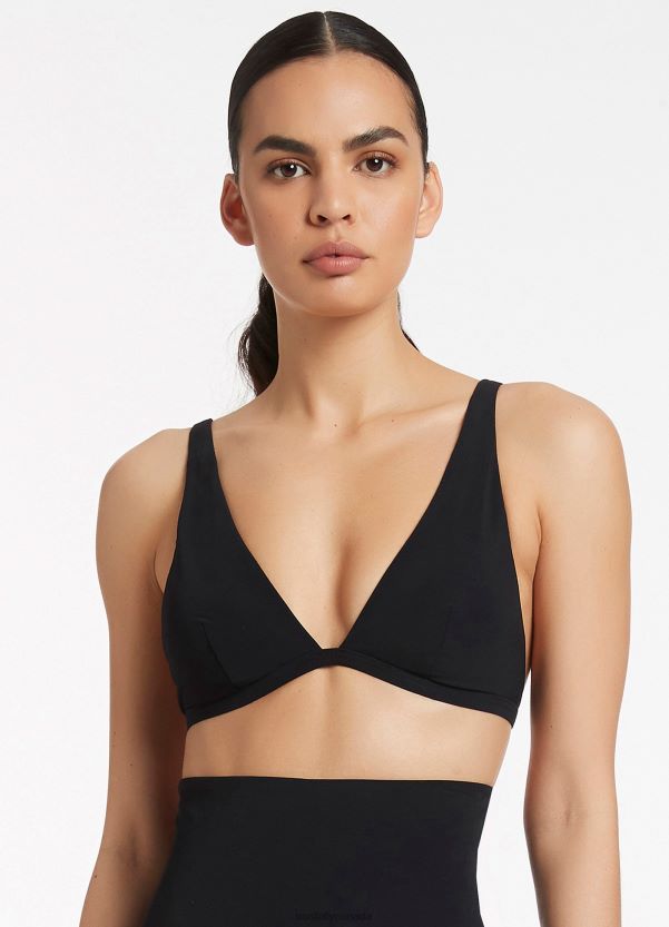 Seafolly Women Jetset Tri Top ZZ6BL293 Swimwear Black