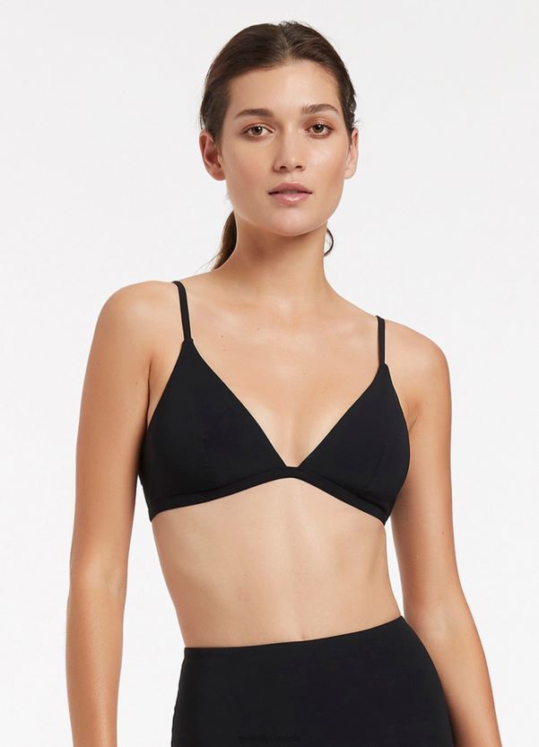 Seafolly Women Jetset Tri Top ZZ6BL340 Swimwear Black