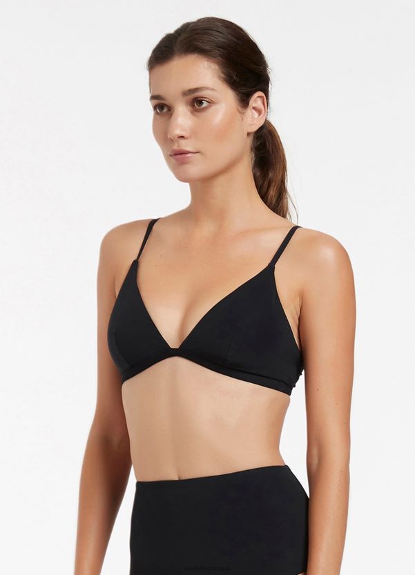 Seafolly Women Jetset Tri Top ZZ6BL340 Swimwear Black