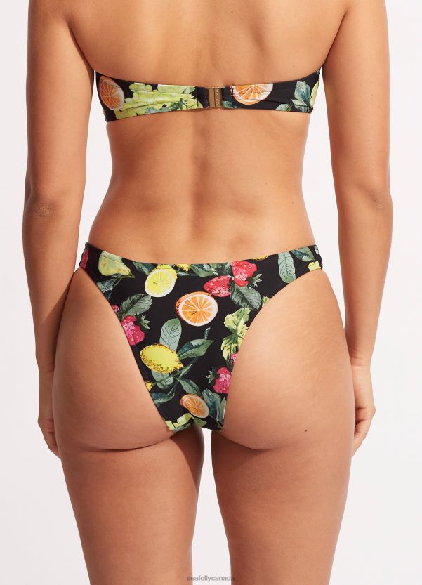 Seafolly Women Lemoncello High Cut Rio ZZ6BL584 Swimwear Black