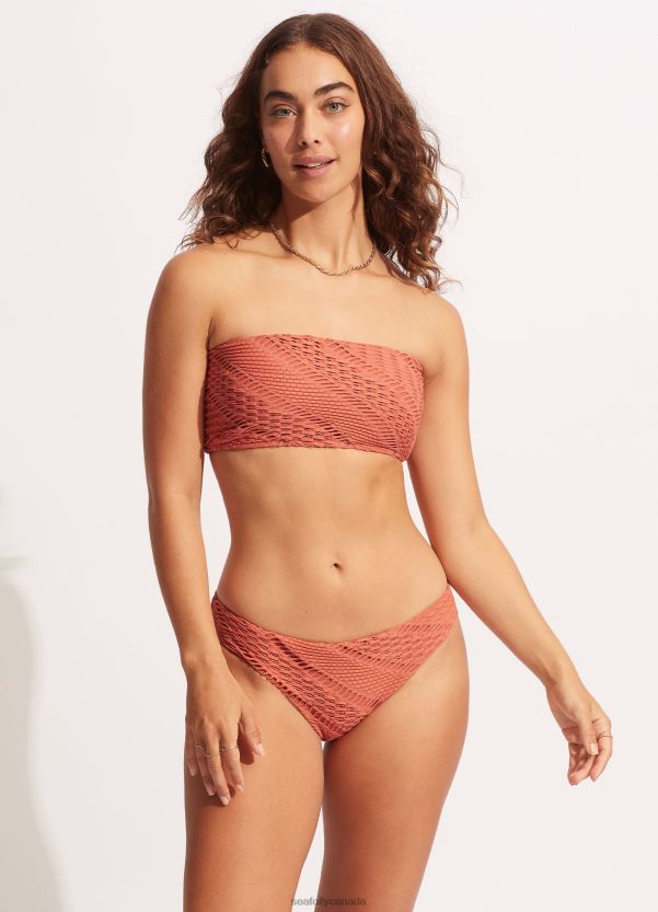 Seafolly Women Marrakesh Tube Top ZZ6BL390 Swimwear Cinnamon