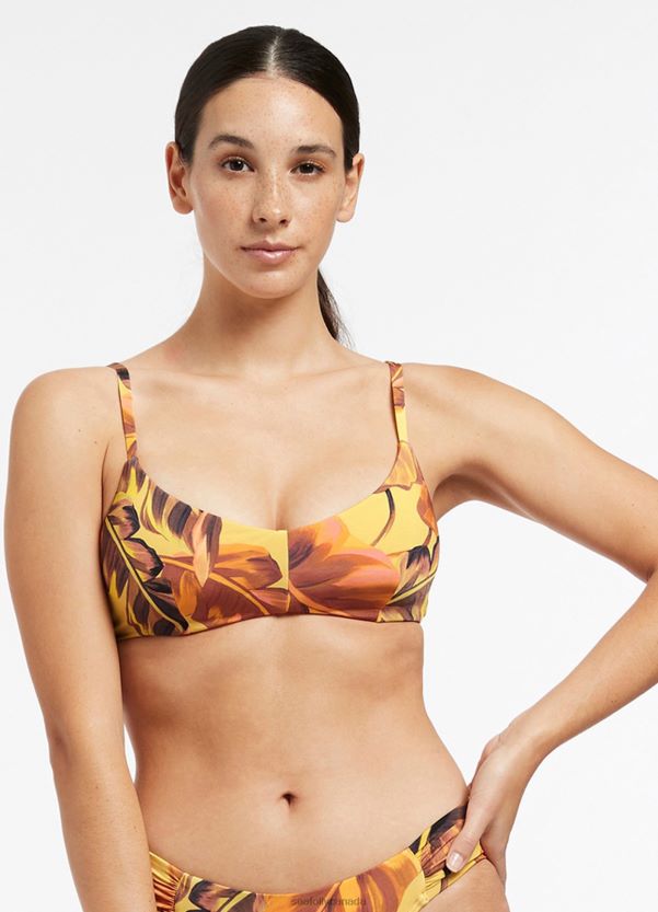 Seafolly Women Palmas C_D U/Wire Top ZZ6BL603 Swimwear Citrus