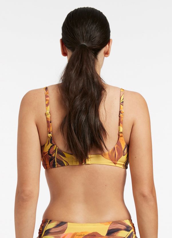 Seafolly Women Palmas C_D U/Wire Top ZZ6BL603 Swimwear Citrus
