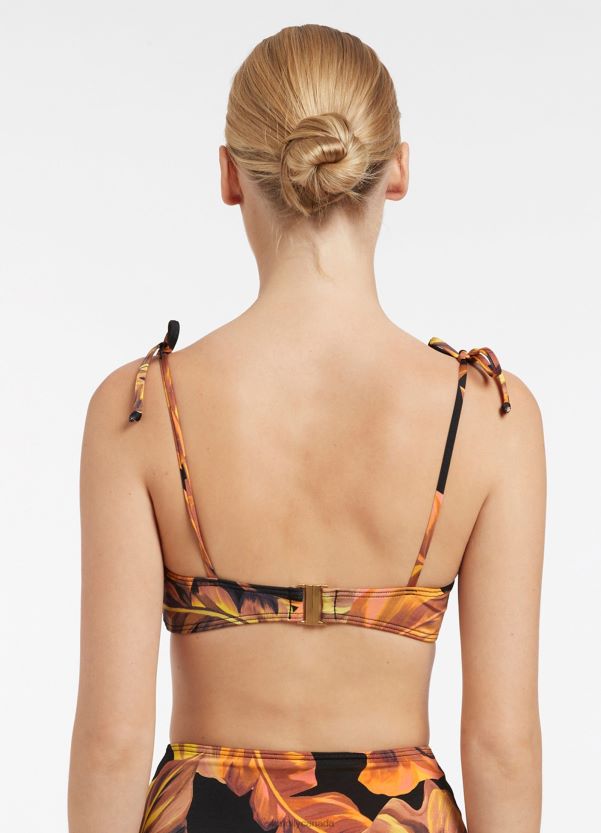 Seafolly Women Palmas Twist Front Top ZZ6BL602 Swimwear Black