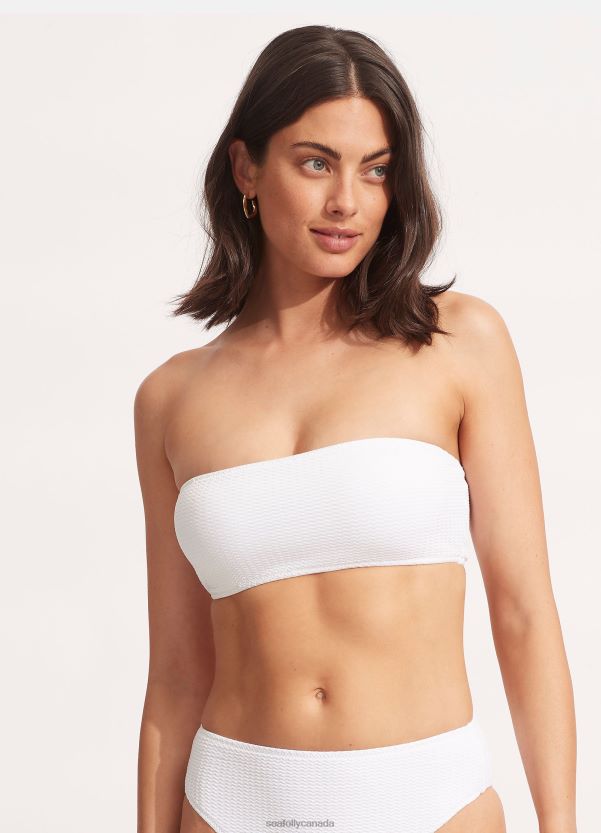 Seafolly Women Sea Dive Tube Top ZZ6BL262 Swimwear White