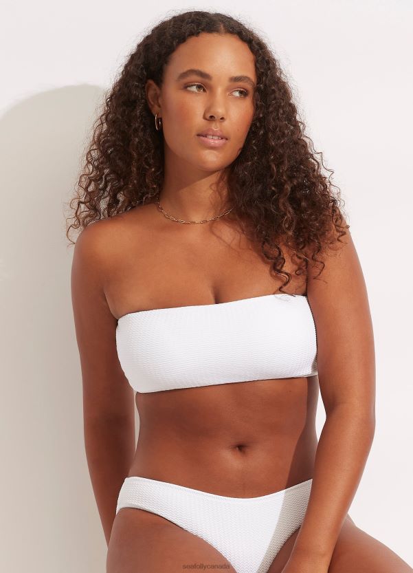 Seafolly Women Sea Dive Tube Top ZZ6BL262 Swimwear White