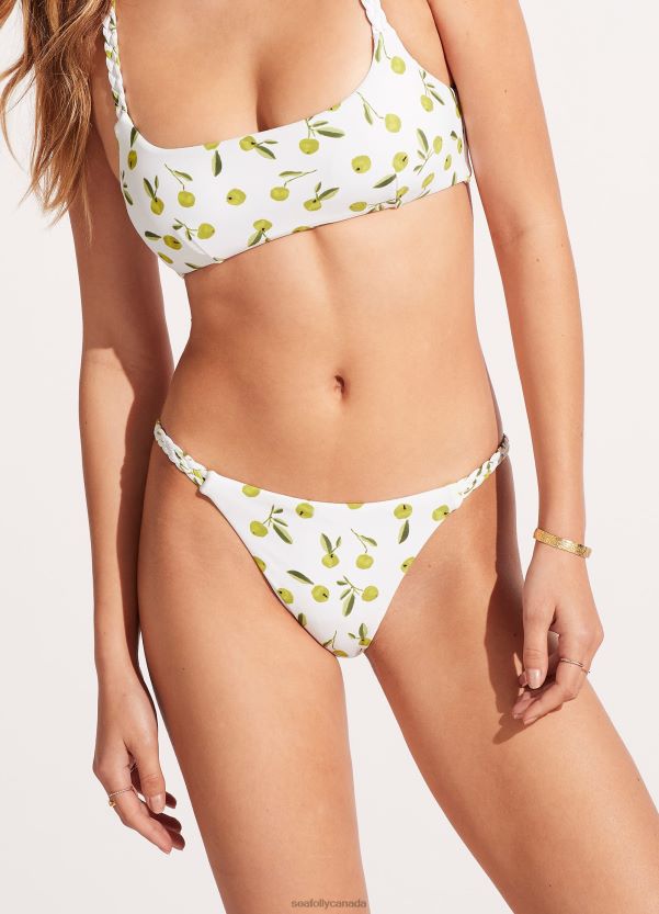 Seafolly Women Summer Crush Hipster With Plaited Detail ZZ6BL554 Swimwear Soft Olive