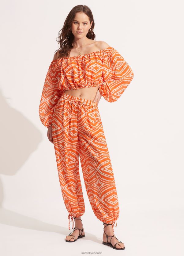 Seafolly Women Zanzibar Crop Top ZZ6BL739 Swimwear Mandarin