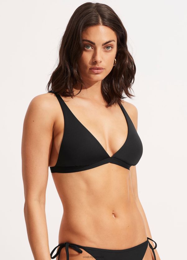 Seafolly Women Collective Longline Tri ZZ6BL239 Swimwear Black