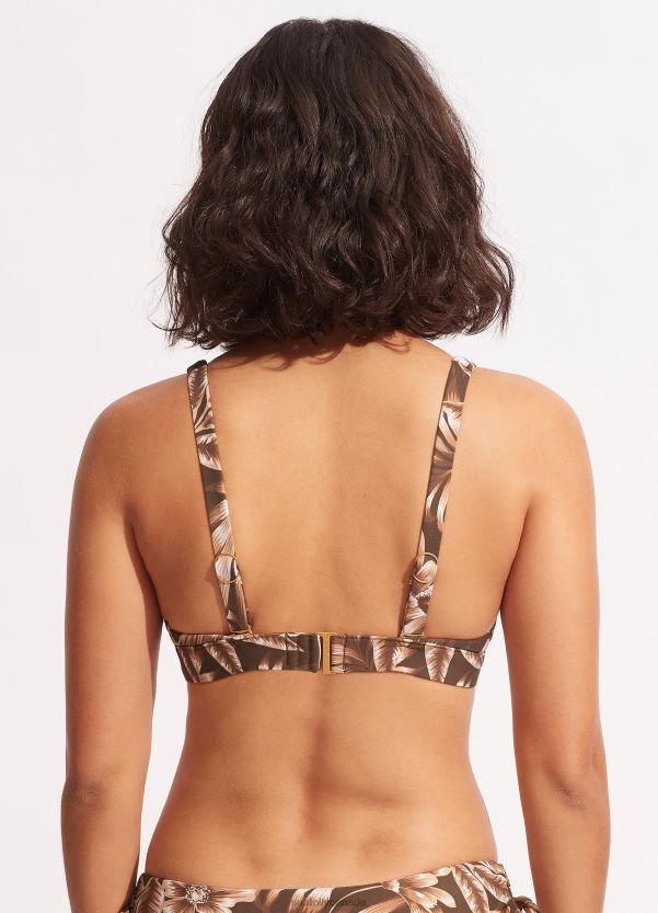 Seafolly Women Island In The Sun Longline Tri ZZ6BL594 Swimwear Tiramisu