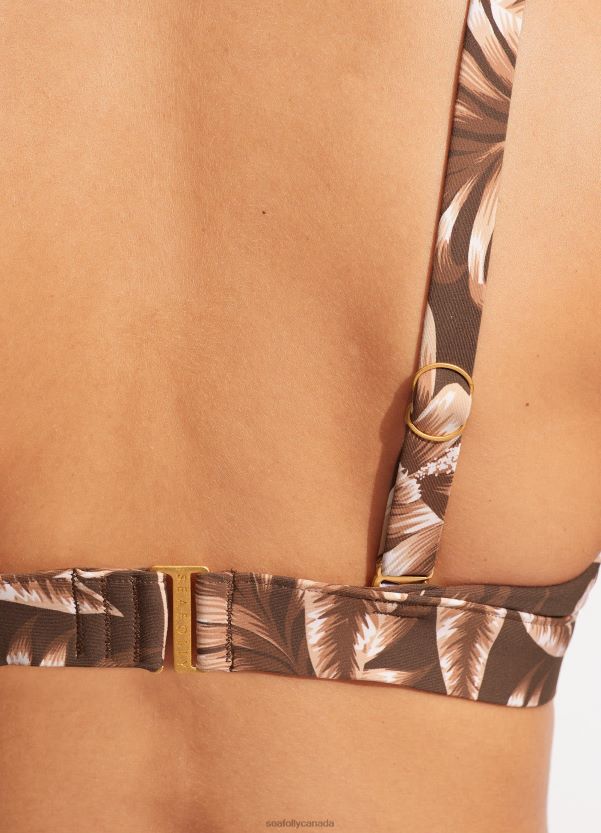 Seafolly Women Island In The Sun Longline Tri ZZ6BL594 Swimwear Tiramisu