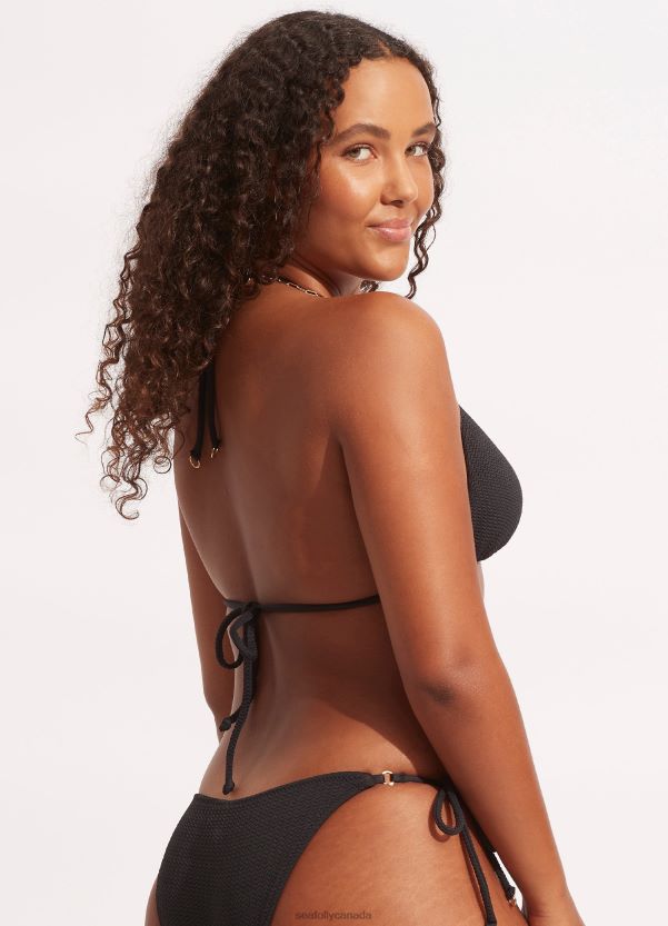 Seafolly Women Sea Dive Slide Tri ZZ6BL284 Swimwear Black