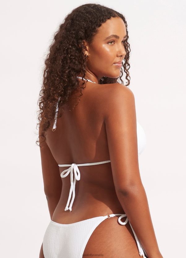 Seafolly Women Sea Dive Slide Tri ZZ6BL301 Swimwear White