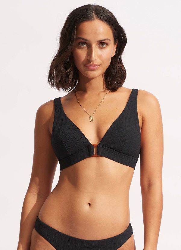 Seafolly Women Willow Longline Tri ZZ6BL511 Swimwear Black