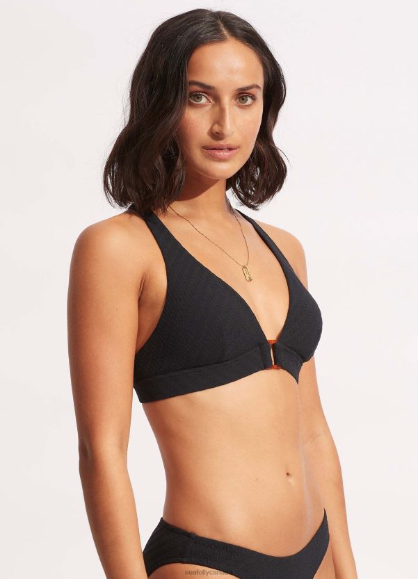 Seafolly Women Willow Longline Tri ZZ6BL511 Swimwear Black